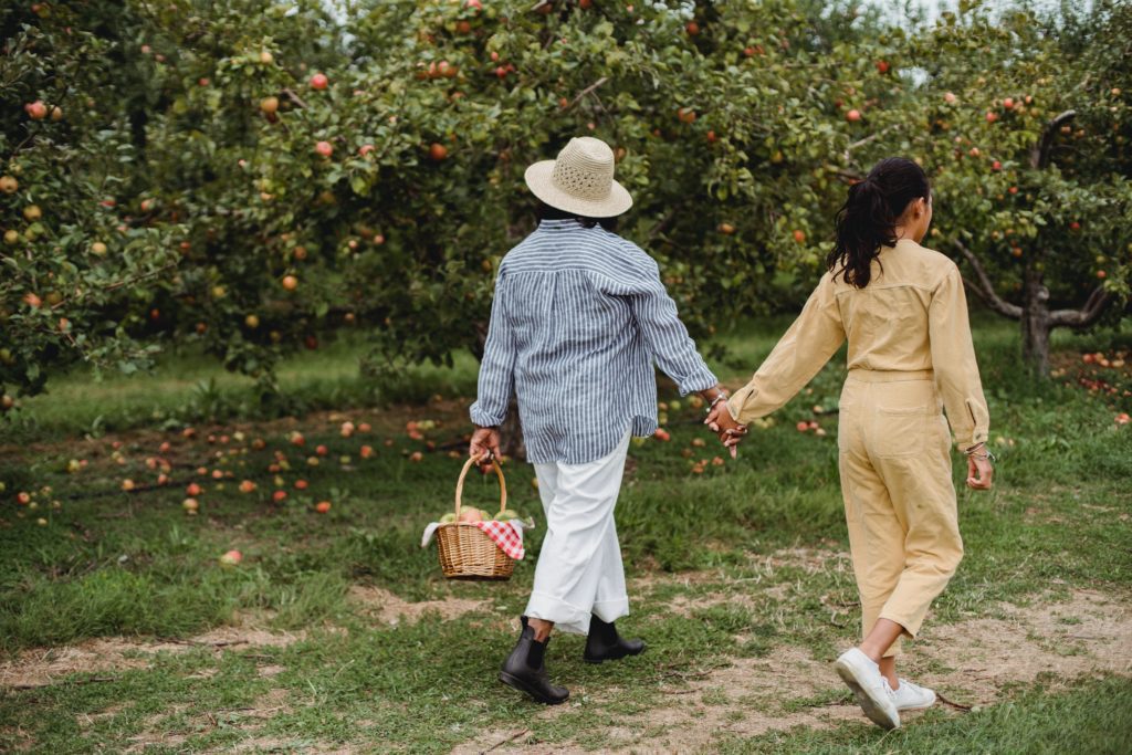 two people walking in nature to help with anxiety