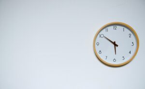 Alarm clock on white background